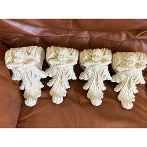 Resin Angel Curtain Wall Art Hangings Pair Home Decor Never Used